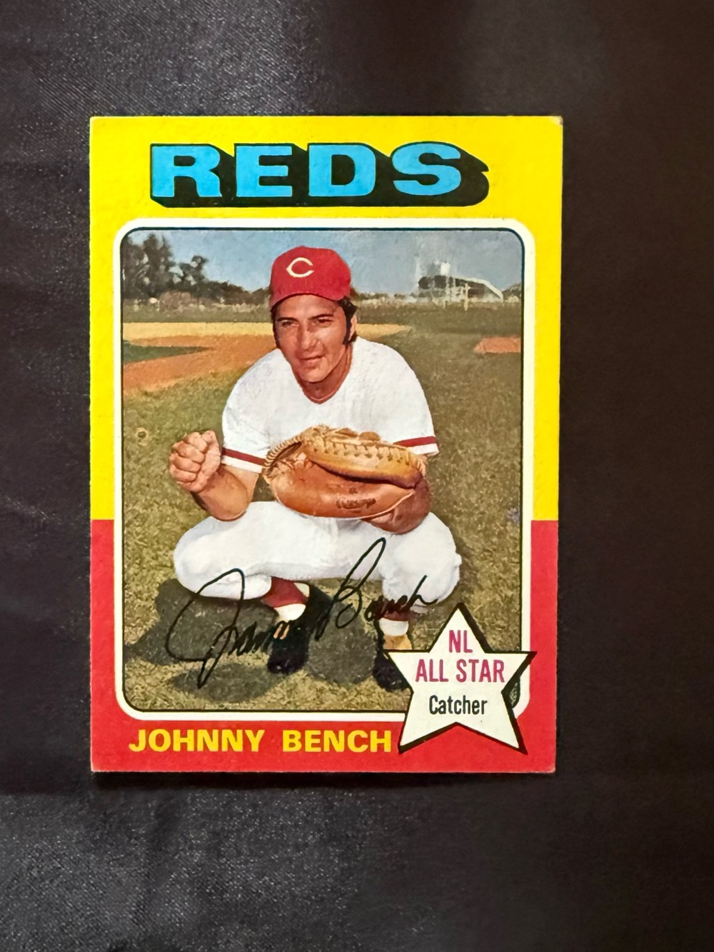 Johnny Bench HOF, #260, Topps, 1975, Cincinnati Reds, Superbly Centered, MT/NM